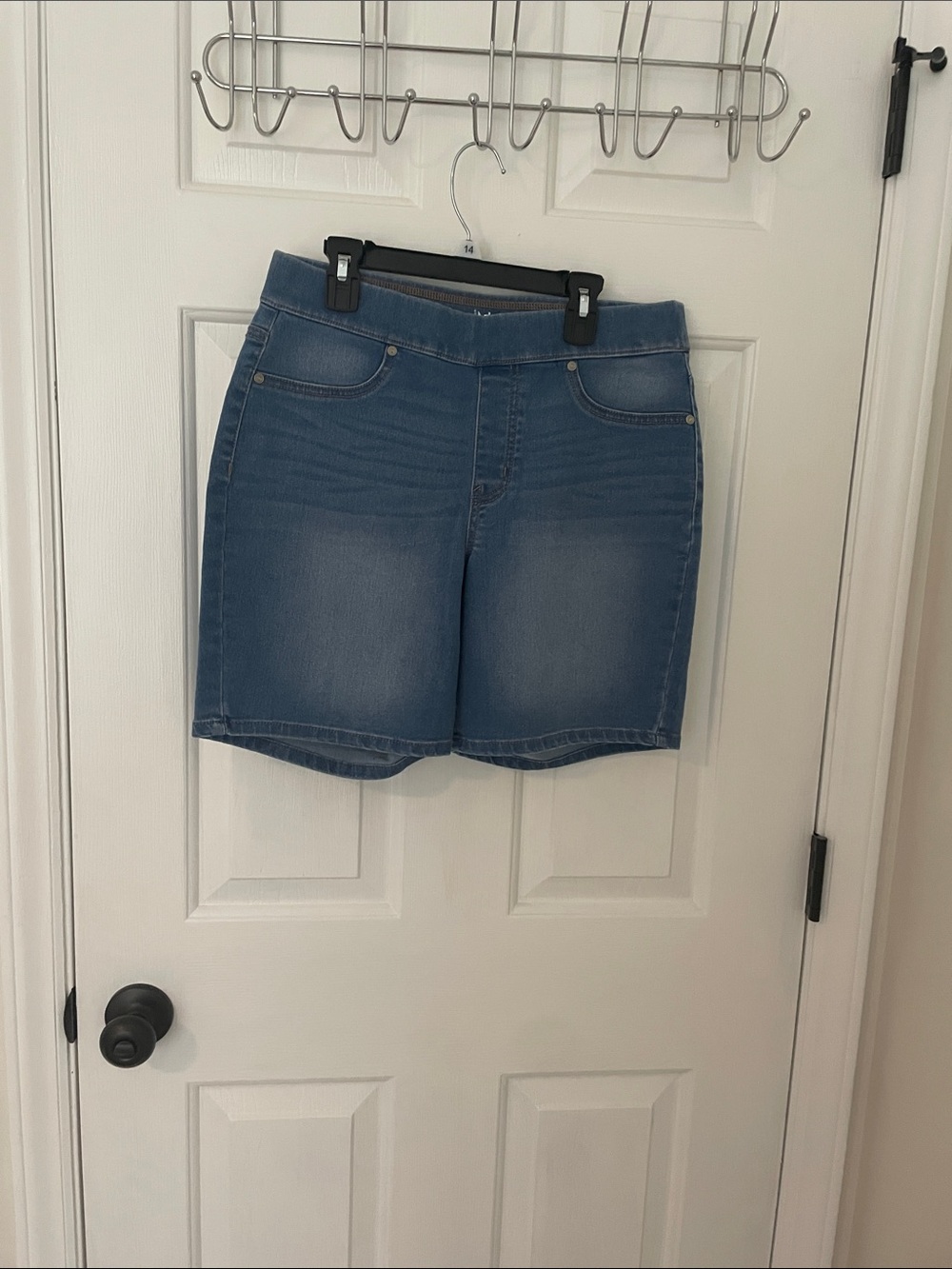 new directions Denim Pull-On Jean Shorts in Blue Wash